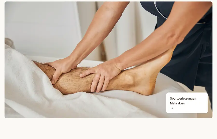 Ausschnitt der Musterseite von Physiotherapie Hatzenbühler