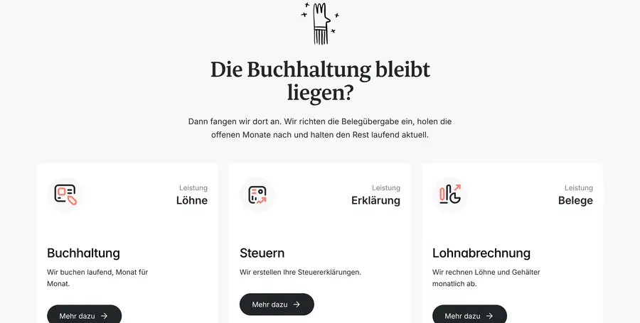 Ausschnitt der Musterseite von Kanzlei Zeilfelder & Partner