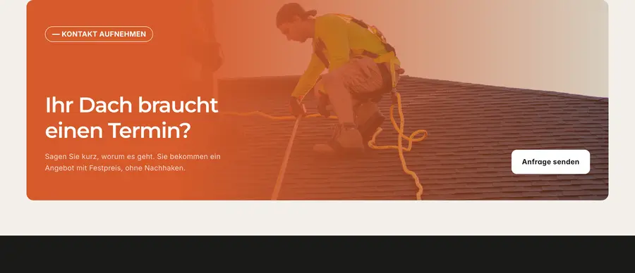 Ausschnitt der Musterseite von Bedachungen Hilsendegen