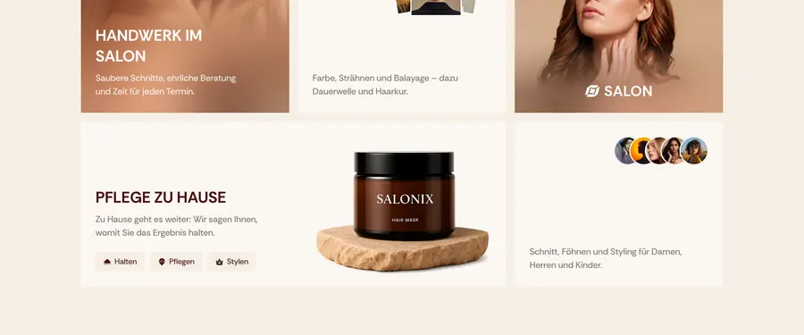 Ausschnitt der Musterseite von Salon Espenschied
