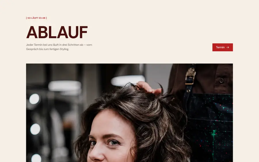Ausschnitt der Musterseite von Salon Espenschied