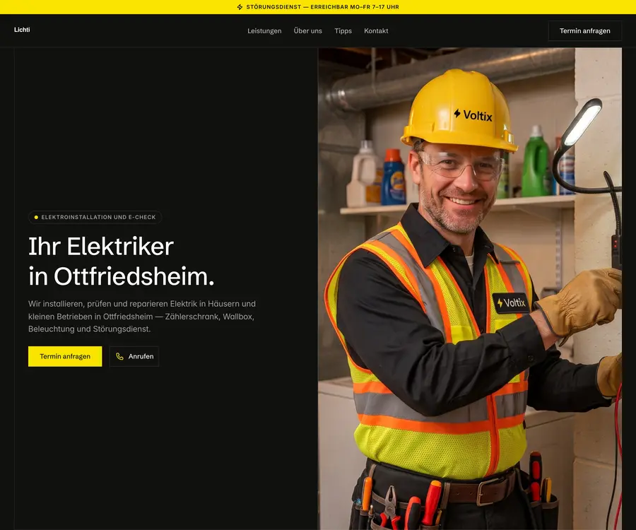 Ausschnitt der Musterseite von Elektrotechnik Lichti