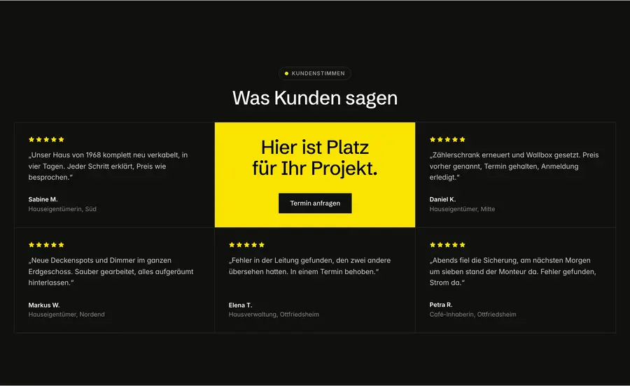 Ausschnitt der Musterseite von Elektrotechnik Lichti
